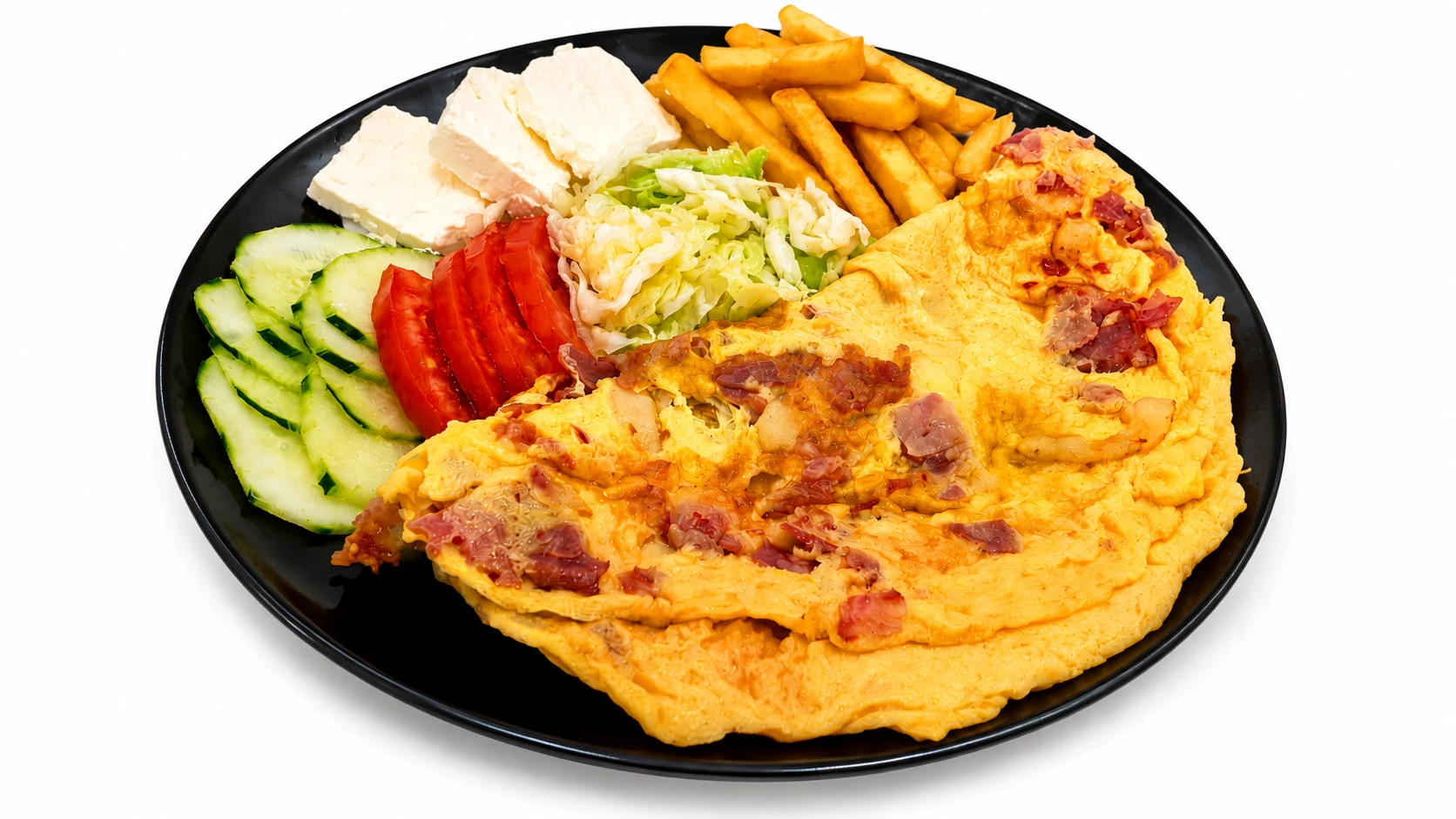 Omlet sa slaninom, sirom, sezonskom salatom i hlebom – U Prolazu, Šajkaška 31, Beograd